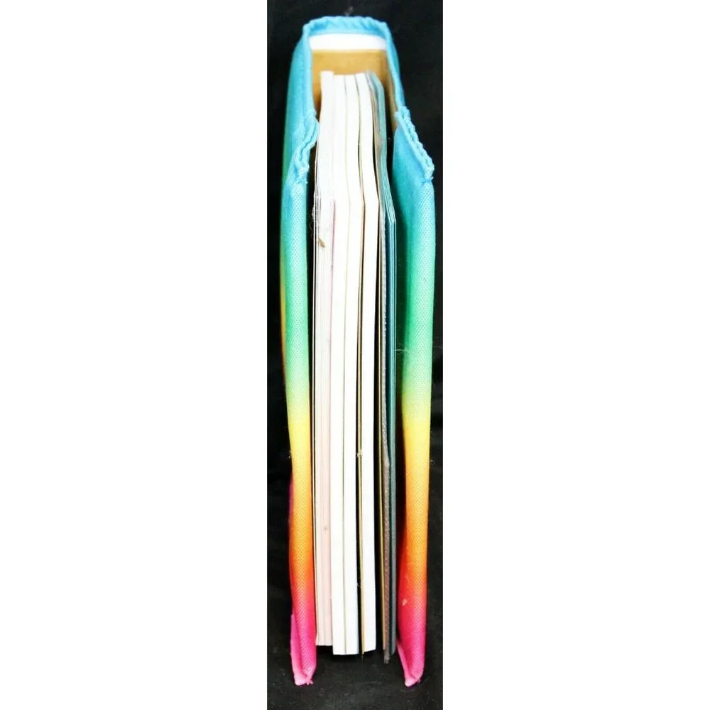 Recollections Fitness and Nutrition Planner Rainbow Colored 4 Ring Calendar Note